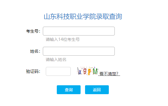 山东科技职业学院录取查询