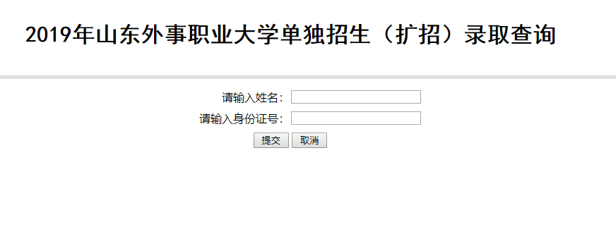 山东外事职业大学录取查询
